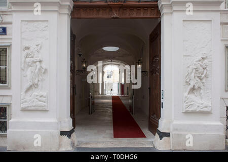 Österreich, Wien 1, 8, ( Winterpalais Himmelpfortgasse Stadtpalais) des Prinzen Eugen von Savoyen, Eingang Banque D'Images