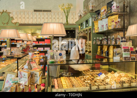 Wien, Österreich, Kärntner Strasse 51, Gerstner K.u.K. Hofzuccurbäckerei Banque D'Images