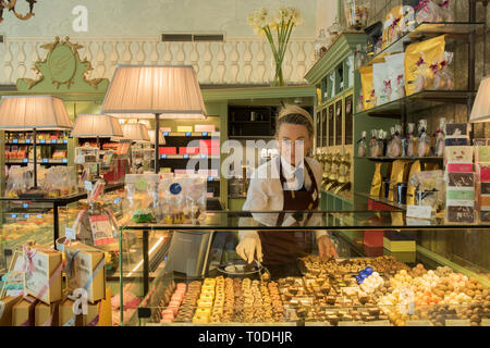 Wien, Österreich, Kärntner Strasse 51, Gerstner K.u.K. Hofzuccurbäckerei Banque D'Images