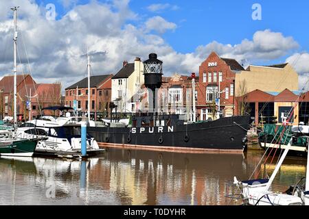 Marina de Hull et de la rejeter Lightship. Banque D'Images