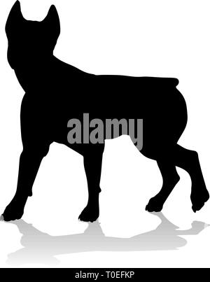 Silhouette chien Animal de compagnie Illustration de Vecteur