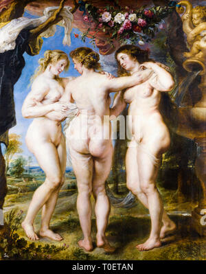 Les trois Grâces, Rubens. Peinture baroque de Pierre Paul Rubens, 1635 Banque D'Images