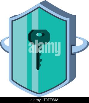 Fixer l'icône bouclier isolé vector illustration design Illustration de Vecteur
