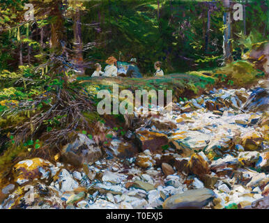 John Singer Sargent, le maître et ses élèves, peinture, 1914 Banque D'Images