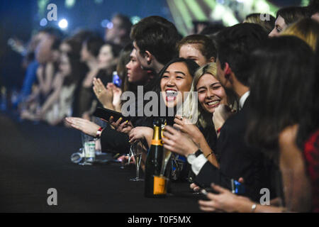 St Andrew's fashion show annuel de bienfaisance dans le quad, cette année soutenir la bite avec les élèves de St Andrews : où : St Andrews, Royaume-Uni Quand : 16 Feb 2019 Credit : Euan Cherry/WENN Banque D'Images