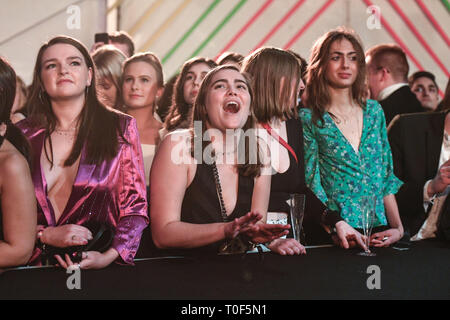 St Andrew's fashion show annuel de bienfaisance dans le quad, cette année soutenir la bite avec les élèves de St Andrews : où : St Andrews, Royaume-Uni Quand : 16 Feb 2019 Credit : Euan Cherry/WENN Banque D'Images