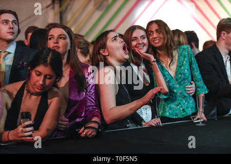 St Andrew's fashion show annuel de bienfaisance dans le quad, cette année soutenir la bite avec les élèves de St Andrews : où : St Andrews, Royaume-Uni Quand : 16 Feb 2019 Credit : Euan Cherry/WENN Banque D'Images