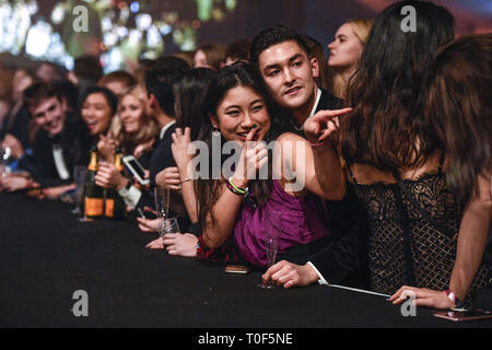 St Andrew's fashion show annuel de bienfaisance dans le quad, cette année soutenir la bite avec les élèves de St Andrews : où : St Andrews, Royaume-Uni Quand : 16 Feb 2019 Credit : Euan Cherry/WENN Banque D'Images