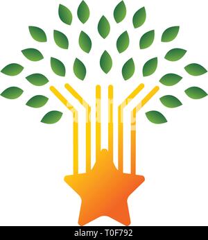 Modèle de conception de logo Star succès isolé Illustration de Vecteur