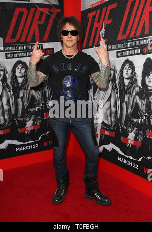 18 mars 2019 - Hollywood, États-Unis - 18 mars 2019 - Hollywood, Californie - Billy Morrison. La première mondiale de Netflix ''The Dirt'' s'est déroulée au Wolf Theatre au Cinerama Dome ArcLight Cinemas. Crédit photo : Faye Sadou/AdMedia Banque D'Images