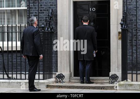 Londres, Royaume-Uni, 19 mars 2019 Jeremy Hunt se trouve à l'extérieur numéro 10 Downing Street. Membre du cabinet politiciens quitter Downing Street. Banque D'Images