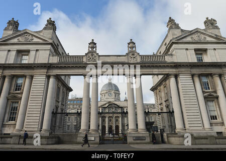 Dublin, Irlande. Mar 19, 2019. Donald Tusk, Président du Conseil européen se réunit Taoiseach Leo Varadkar pour Brexit parle, dans les édifices gouvernementaux à Dublin. Credit : ASWphoto/Alamy Live News Banque D'Images