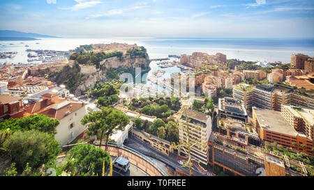 Monaco-Ville luxe port de Monaco, Cote d'Azur Banque D'Images