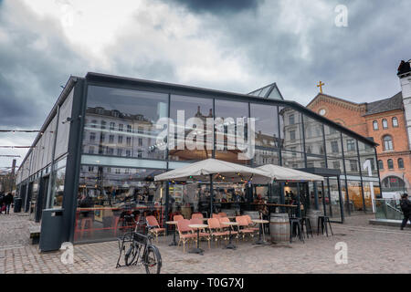 Torvehallerne farmers market à Copenhague, Danemark Banque D'Images