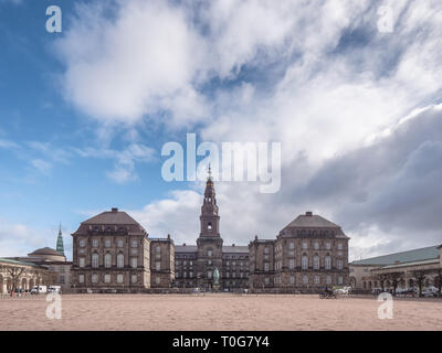 Le château de Christiansborg, parlement danois à Copenhague, Danemark Banque D'Images