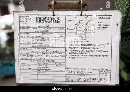 Brooks l'Angleterre. Société réputée pour produire le meilleur vélo sattle cuir Banque D'Images