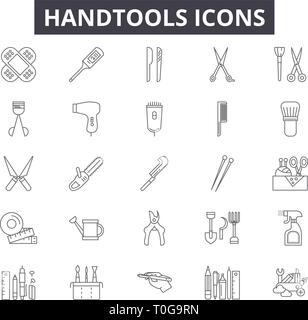 Outillage pour le web et les icônes de la ligne design mobile. Signes d'avc modifiable. Outillage résumé du concept illustrations Illustration de Vecteur