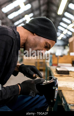 Brooks l'Angleterre. Société réputée pour produire le meilleur vélo sattle cuir Banque D'Images