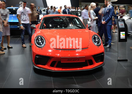 Dubaï, Émirats arabes unis - 17 novembre : la Porsche 911 GT3 sportscar est sur Dubai Motor Show 2017 le 17 novembre, 2017 Banque D'Images