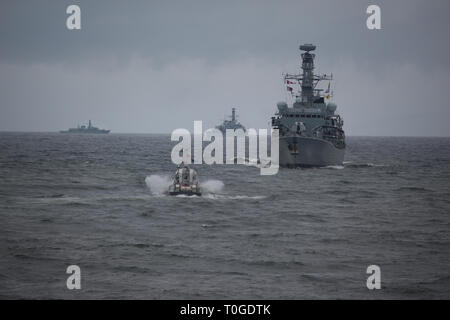 Les navires de la Marine royale - HMS Northumberland. Banque D'Images