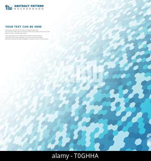 Abstract blue petit motif hexagonal technologie conception arrière-plan. Vous pouvez utiliser pour la conception de la technologie, annonce, affiche, illustration, du vecteur. Illustration de Vecteur