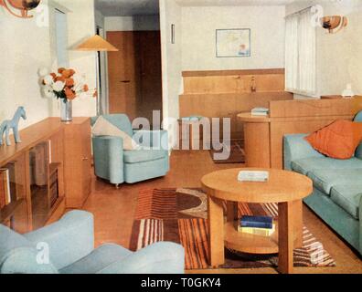 'Living-room par Bird Iles Ltd., Londres, 1937'. Créateur : Inconnu. Banque D'Images