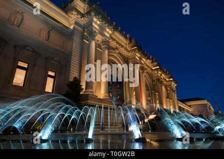 Fontaine au Metropolitan Museum of Art de New York. Banque D'Images