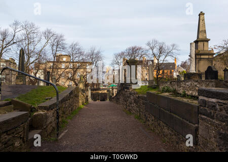 Edimbourg (Ecosse) - L'ancien cimetière de Calton, cimetière de Calton Hill Banque D'Images