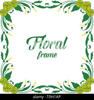 Vector illustration divers vert foncé ornementé floral frame hand drawn Illustration de Vecteur