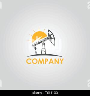 Les ressources de pétrole modèle logo Illustration de Vecteur