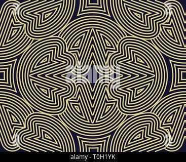 Modèle de vecteur seamless arcs qui se chevauchent dans un style art déco. Texture abstrait moderne et élégant Illustration de Vecteur