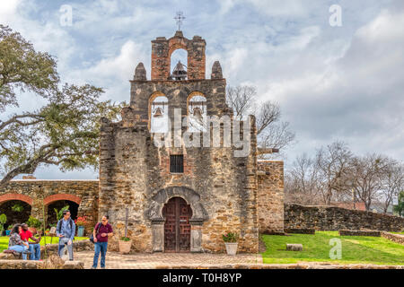 Sentier de la Mission de San Antonio : Mission Espada Banque D'Images