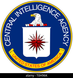 Sceau de la CIA Central Intelligence Agency des États-Unis d'Amérique avec le siège à Langley - USA. Banque D'Images