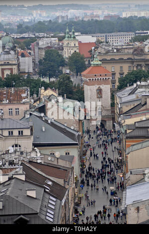 Vue panoramique sur Cracovie, Pologne Banque D'Images