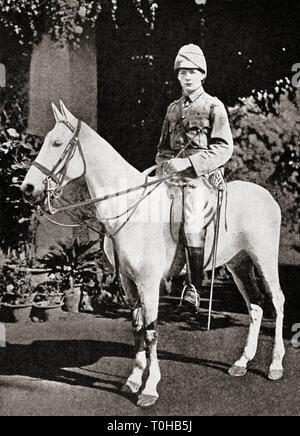 Winston Churchill à cheval à Bangalore, Karnataka, Inde, Asie, 1897, Sir Winston Leonard Spencer Churchill, ancienne image de 1800s Banque D'Images