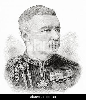 Le général Sir Robert Cunliffe faible, officier britannique Banque D'Images