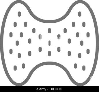 La glande thyroïde, les droits de l'orgue, l'icône de la ligne du larynx. Illustration de Vecteur