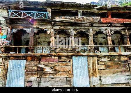 Village Mukhba, Harsil, Uttarakhand, Inde, Asie Banque D'Images