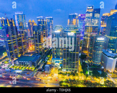 Le quartier des affaires de Jakarta de la CDB (Sudirman Central Business District) qui comprennent la Bourse de Jakarta Banque D'Images