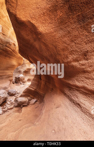 Scenic canyon calcaire, Barranco de las Vacas dans Gran Canaria, Îles Canaries Espagne . Banque D'Images