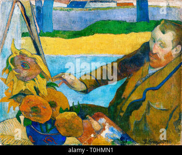 Paul Gauguin, Vincent Van Gogh peinture tournesols, peinture post-impressionniste, Arles, France, 1888 Banque D'Images