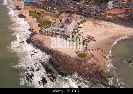 Le Château d'Elmina, Cape Coast au Ghana. Banque D'Images