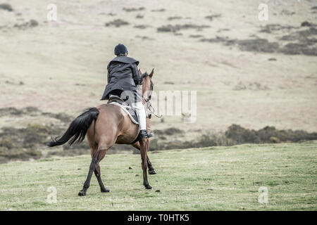 L'équitation à Dartmoor Banque D'Images