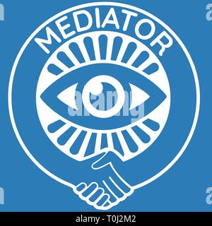 Badge de médiateur ou d'un joint modèle de conception Illustration de Vecteur