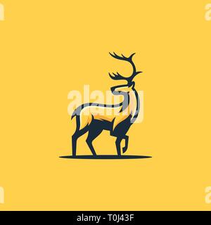 Le Caribou Concept illustration vector modèle. Convient pour l'industrie créative, multimédia, animation, formation, boutique, et tous les busi Illustration de Vecteur