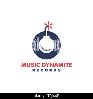 Dynamite musique Concept illustration vector modèle. Convient pour l'industrie créative, multimédia, animation, formation, boutique, et toute relation Illustration de Vecteur