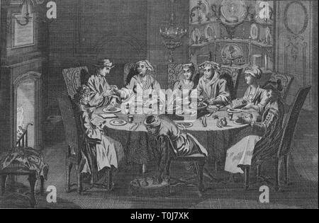 "La Pâque des Juifs portugais', c1730s. Créateur : Inconnu. Banque D'Images