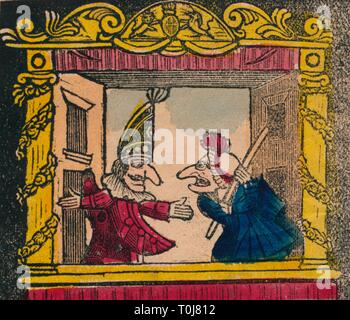 Punch et Judy, fin du 18e-début du 19ème siècle ? Créateur : Inconnu. Banque D'Images