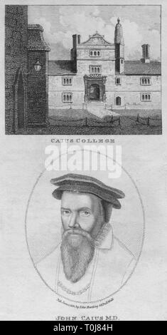 'Caius College ; John Caius M.D.", 1801. Organisateur : Edward Smith. Banque D'Images