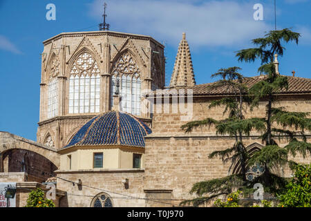Tour de la cathédrale de Valence, Espagne Architecture Banque D'Images